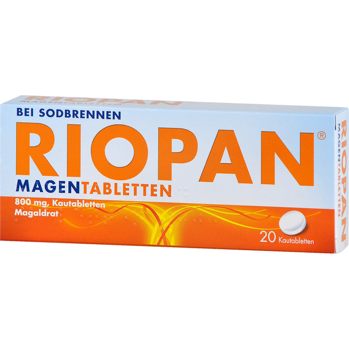 RIOPAN Magentabletten bei Sodbrennen Kautabletten, 20 pc Tablettes