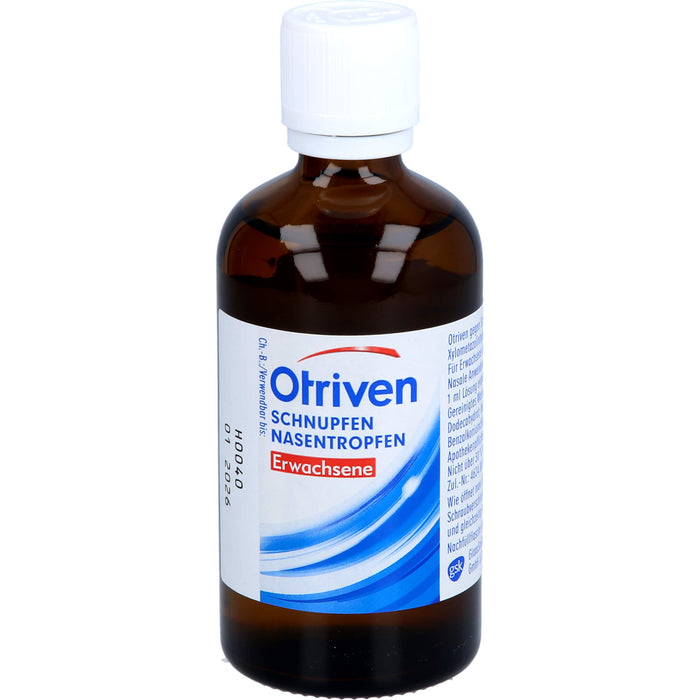 Otriven 0,1 % Nasentropfen für Erwachsene bei Schnupfen, 100 ml Lösung