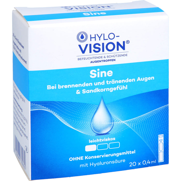 Hylo-Vision sine Einzeldosen, 20 pcs. Single-dose pipettes