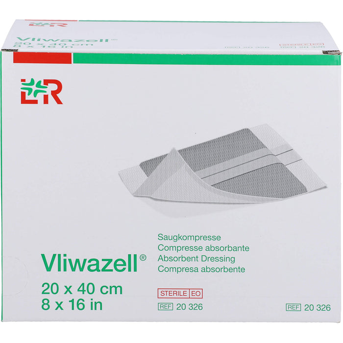 Vliwazell hochsaugfähige Universalkompresse steril 20 cm x 40 cm, 12 pc Compresses