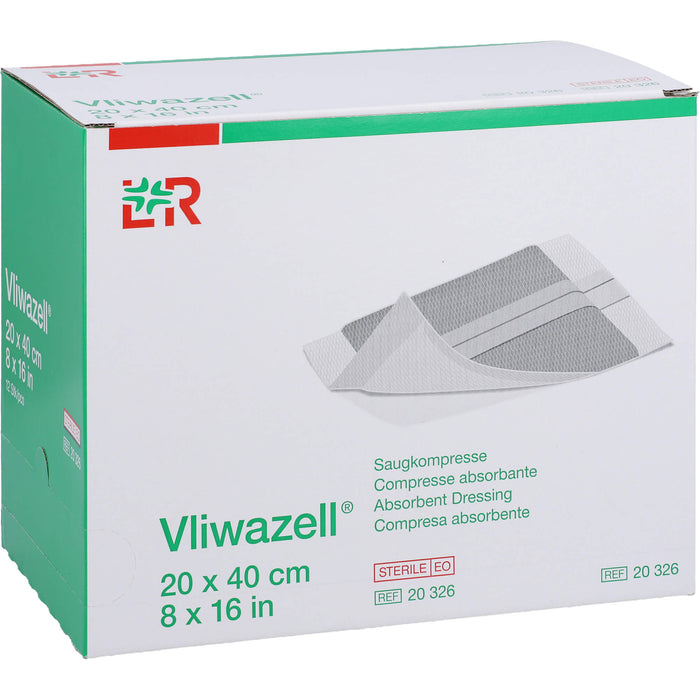 Vliwazell hochsaugfähige Universalkompresse steril 20 cm x 40 cm, 12 pc Compresses