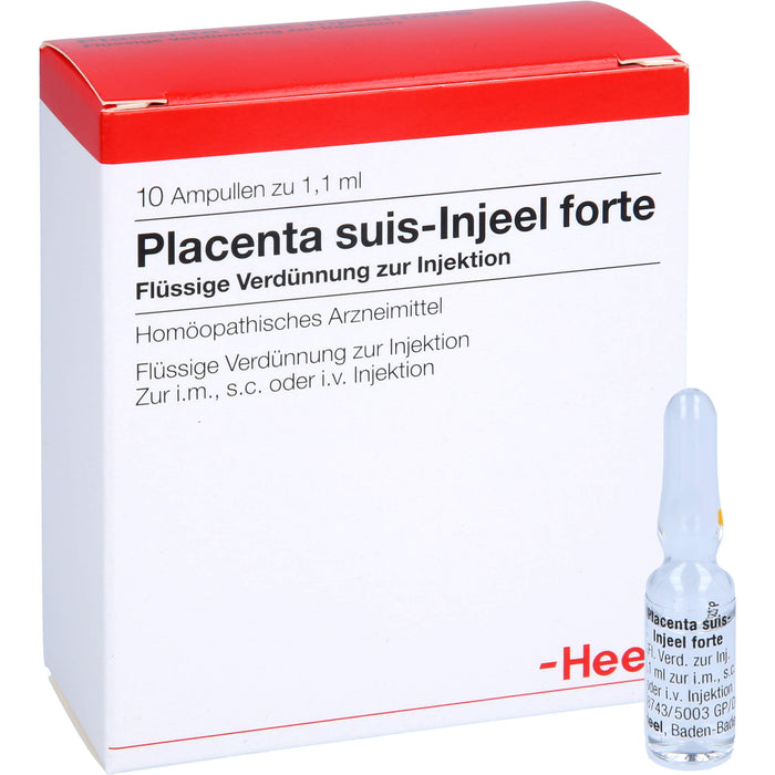 Placenta Suis Injeel forte flüssige Verdünnung, 10 St. Ampullen