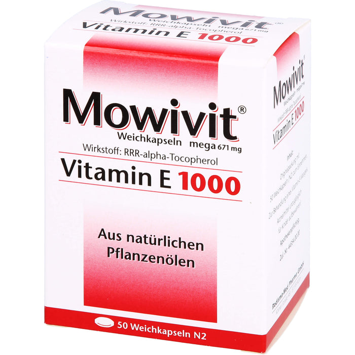 Mowivit mega Vitamin E 1000 Kapseln, 50 pc Capsules