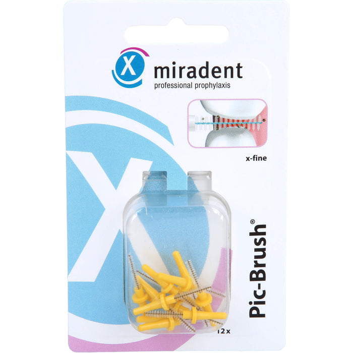 Miradent Pic-Brush Ersatzbürsten x-fein gelb 12, 12 pcs. Interdental brushes