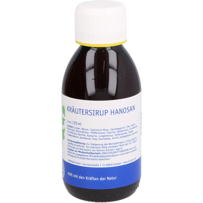 HANOSAN Kräutersirup, 125 ml Solution