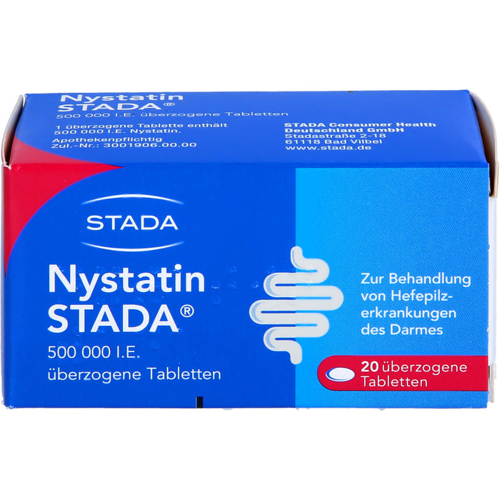 Nystatin STADA Tabletten bei Hefepilzerkrankungen des Darmes, 20 St. Tabletten