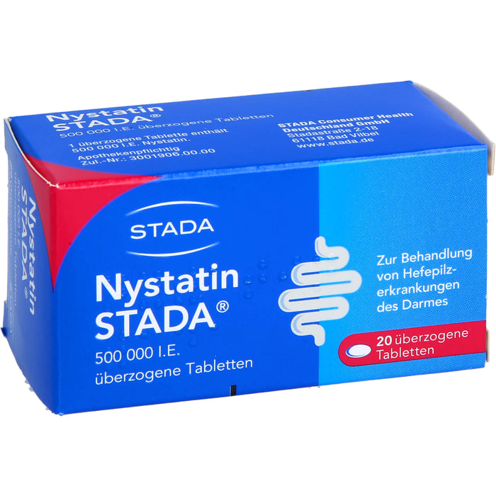 Nystatin STADA Tabletten bei Hefepilzerkrankungen des Darmes, 20 pc Tablettes