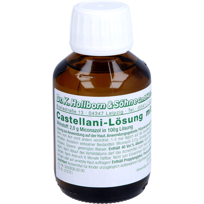 Castellani-Lösung mit Miconazol bei Pilzerkrankungen der Haut, 100 ml Lösung