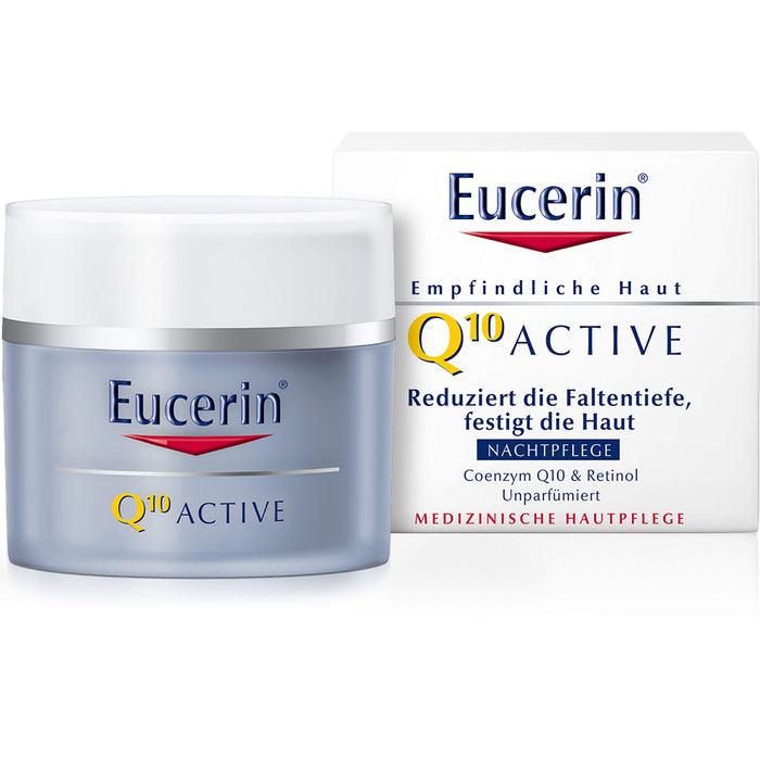 Eucerin Q10 Active Anti-Falten Nachtpflege Creme, 50 ml Creme