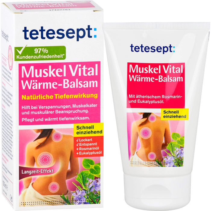 tetesept: Muskel Vital Wärme-Balsam schnell einziehend, 100 g Crème