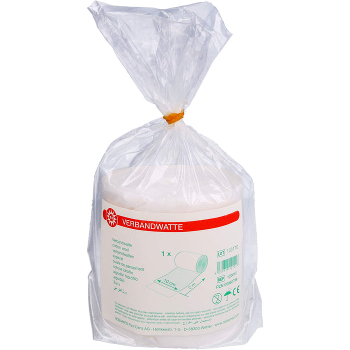 NOBAMED Verbandwatte 2 m x 10 cm gerollt, 1 pc Coton