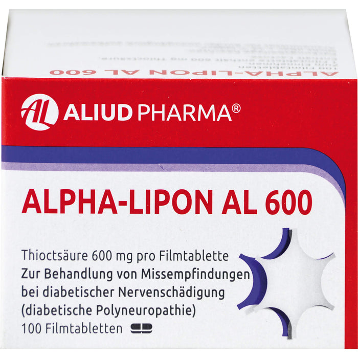 ALPHA-LIPON AL 600 Tabletten zur Behandlung von Missempfindungen bei diabetischer Nervenschädigung, 100 pcs. Tablets