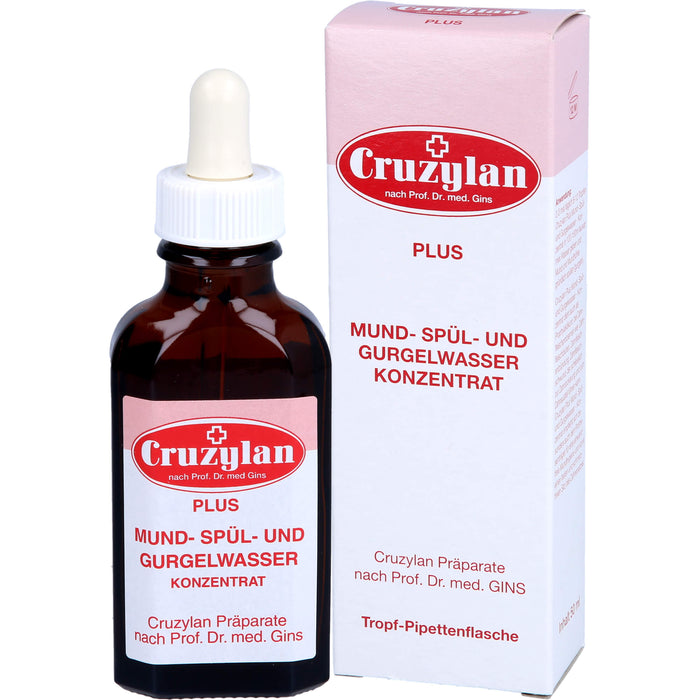 Cruzylan Plus Mund- Spül u.Gurgelwasserkonz.Pip Fl, 50 ml Lösung