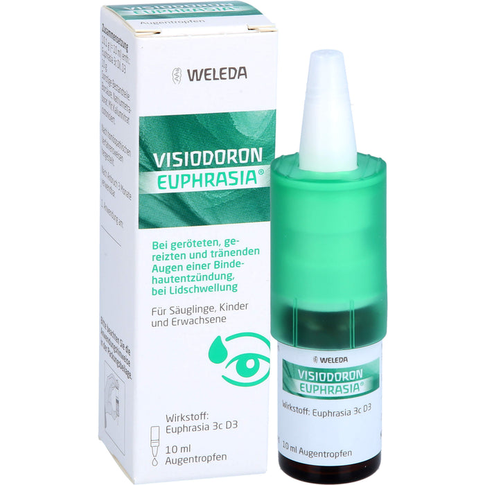 WELEDA Visiodoron Euphrasia Augentropfen bei geröteten, gereizten und tränenden Augen, 10 ml Lösung