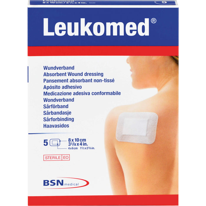 Leukomed Wundverband steril mit 6 cm x 4,0 cm Wundauflage, 5 pcs. Patch