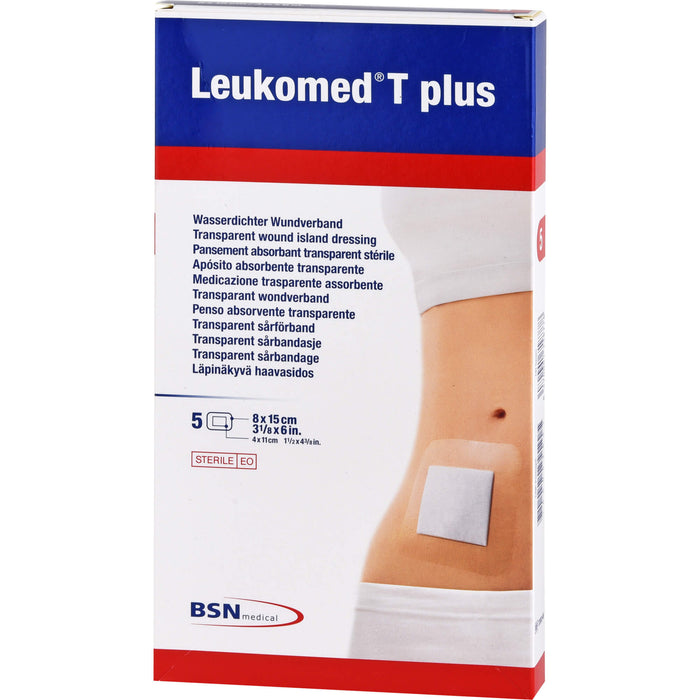 LEUKOMED TRANSP. PLUS STERILE PFL. 8x15 cm, 5 pcs. Patch