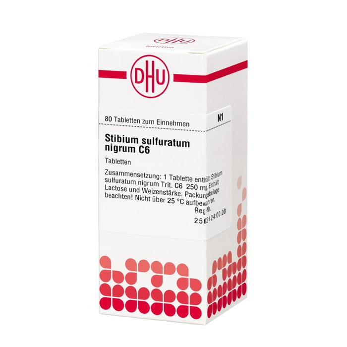 DHU Stibium sulfuratum nigrum C6 Tabletten, 80 pc Tablettes