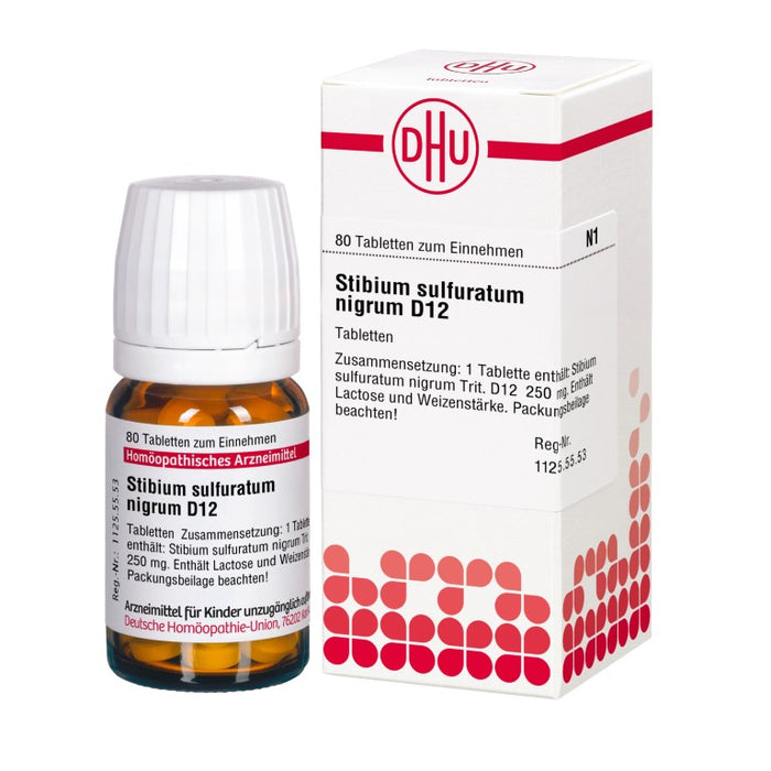 DHU Stibium sulfuratum nigrum D12 Tabletten, 80 St. Tabletten