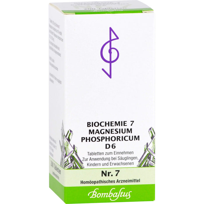 Biochemie 7 Magnesium phosphoricum Bombastus D6 Tbl., 200 pc Tablettes