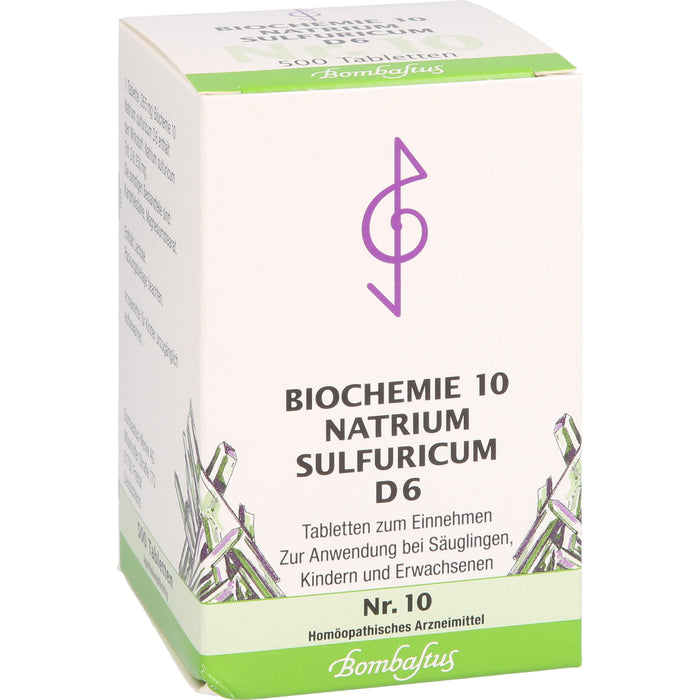 Biochemie 10 Natrium sulfuricum Bombastus D6 Tbl., 500 St TAB