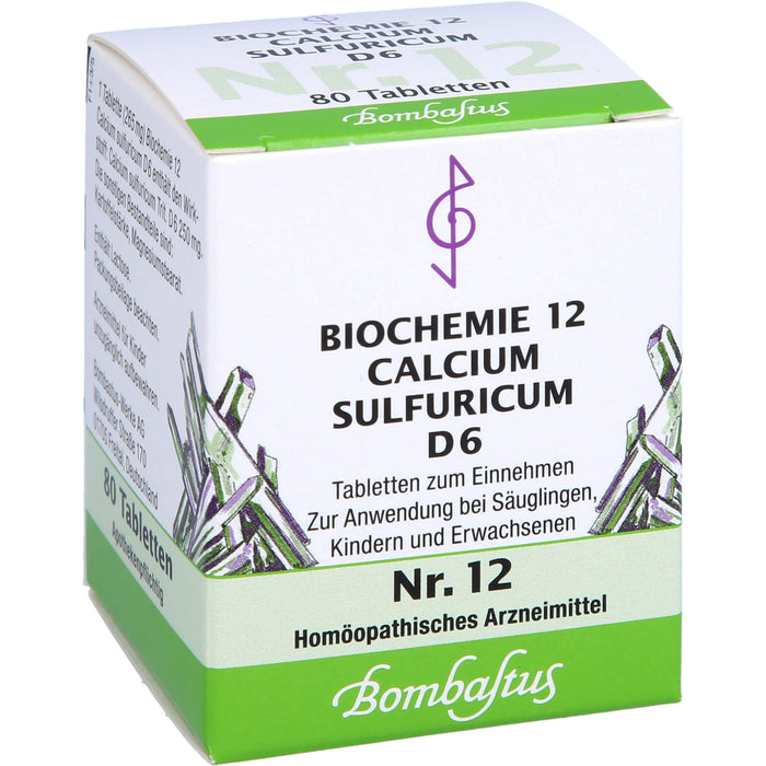 Biochemie 12 Calcium sulfuricum Bombastus D6 Tbl., 80 St TAB