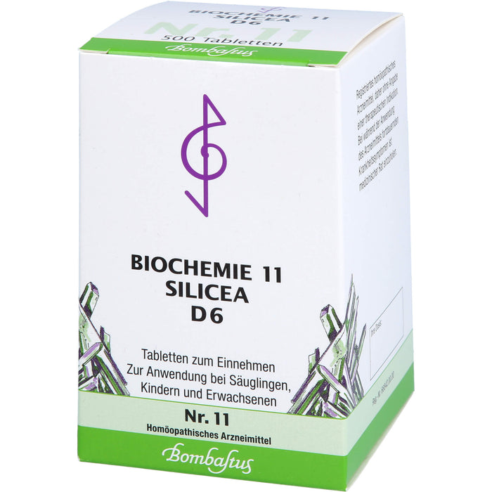 Biochemie 11 Silicea Bombastus D6 Tbl., 500 St TAB