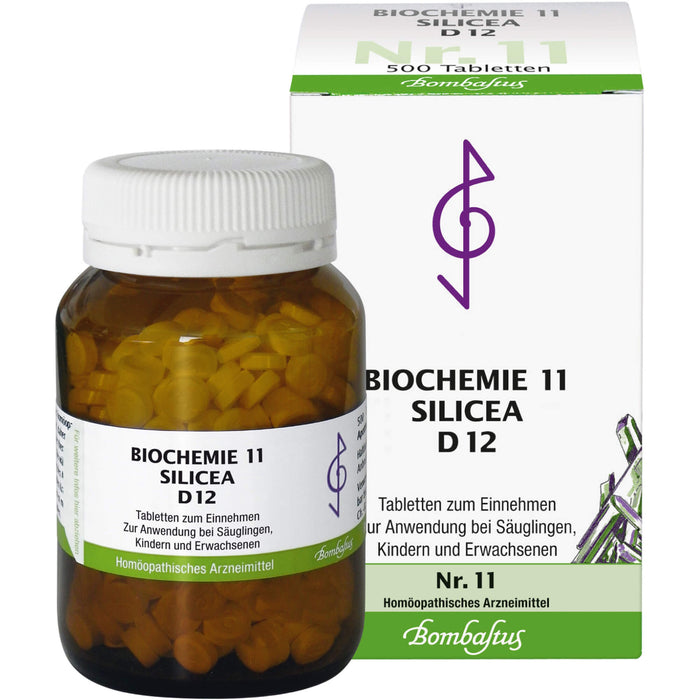 Bombastus Biochemie 11 Silicea D12 Tabletten, 500 pc Tablettes