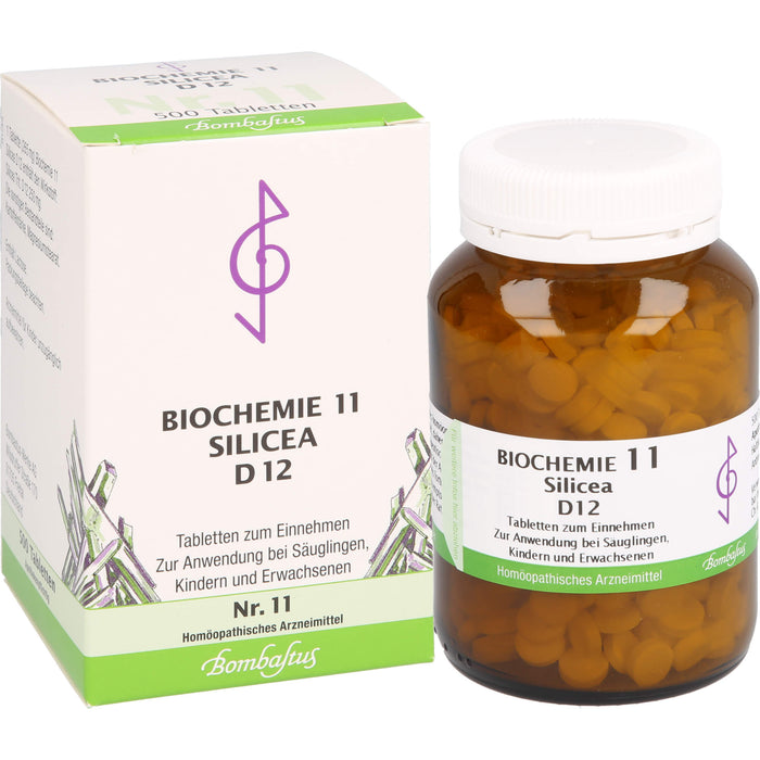 Bombastus Biochemie 11 Silicea D12 Tabletten, 500 pcs. Tablets