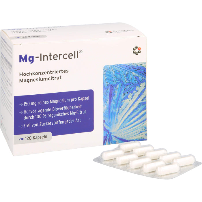 Mg-Intercell hochkonzentriertes Magnesiumcitrat Kapseln, 120 St. Kapseln