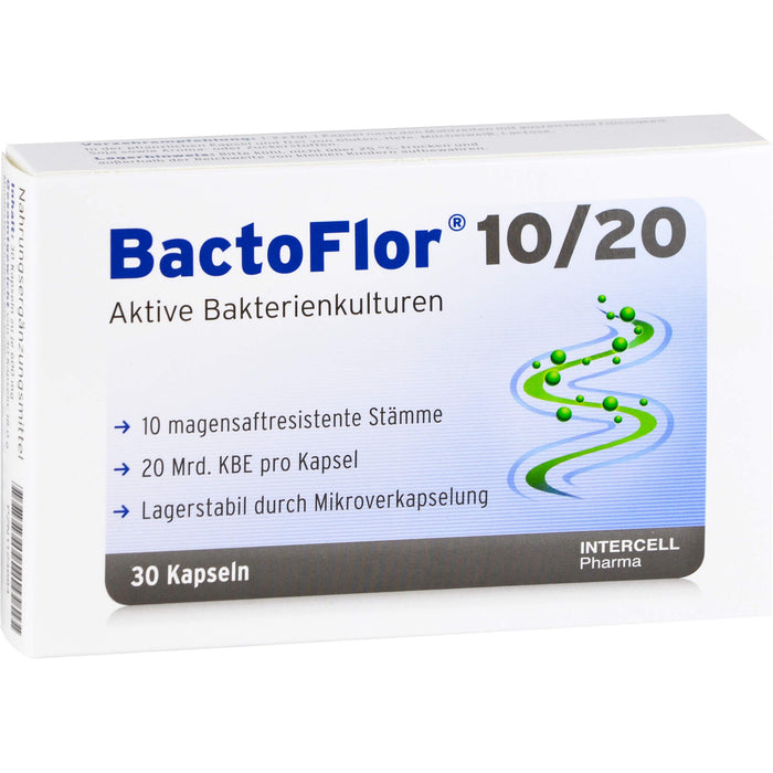 BactoFlor 10/20 aktive Bakterienkulturen Kapseln, 30 St. Kapseln