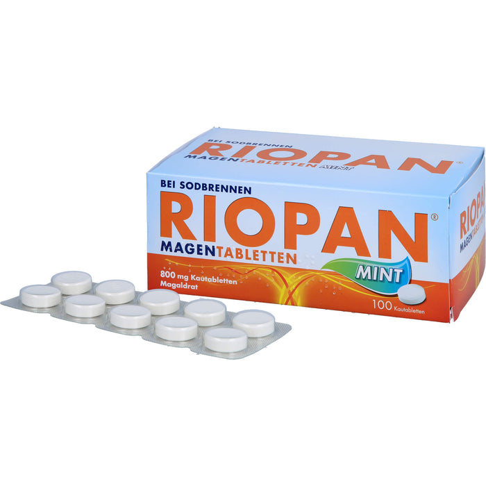 RIOPAN Magen Tabletten Mint, 800 mg Kautabletten, 100 St KTA