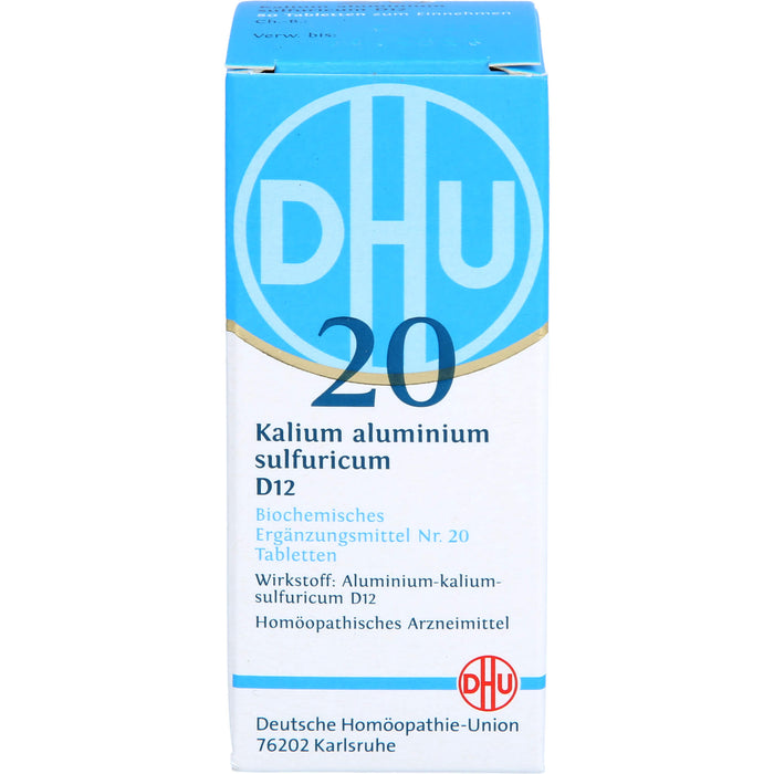 DHU Schüßler-Salz Nr. 20 Kalium aluminium sulfuricum D12 Tabletten, 80 pcs. Tablets