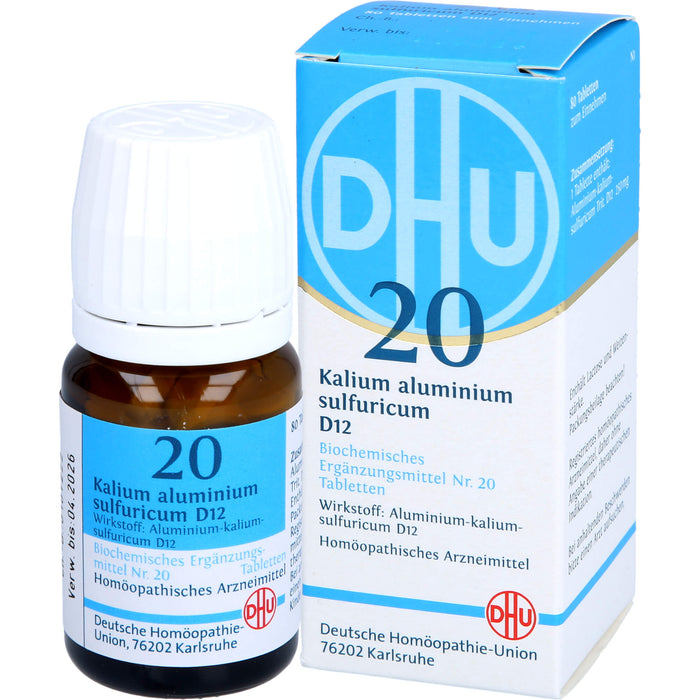 DHU Schüßler-Salz Nr. 20 Kalium aluminium sulfuricum D12 Tabletten, 80 pc Tablettes