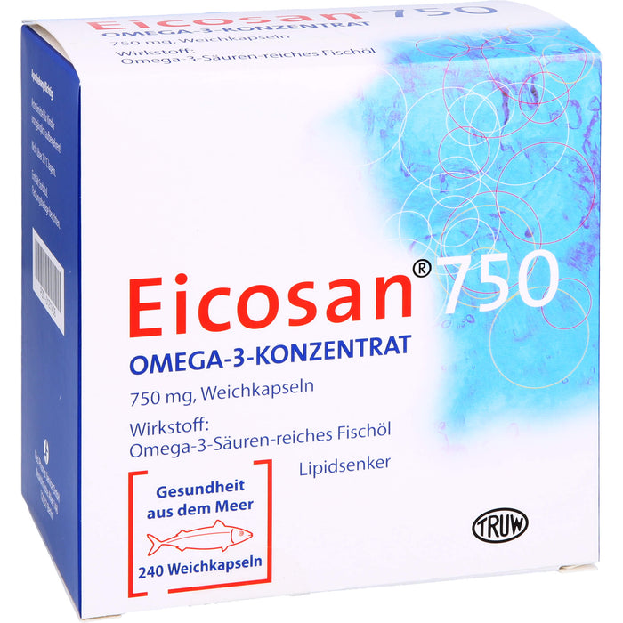 Eicosan 750 Omega-3-Konzentrat Weichkapseln Lipidsenker, 240 pc Capsules