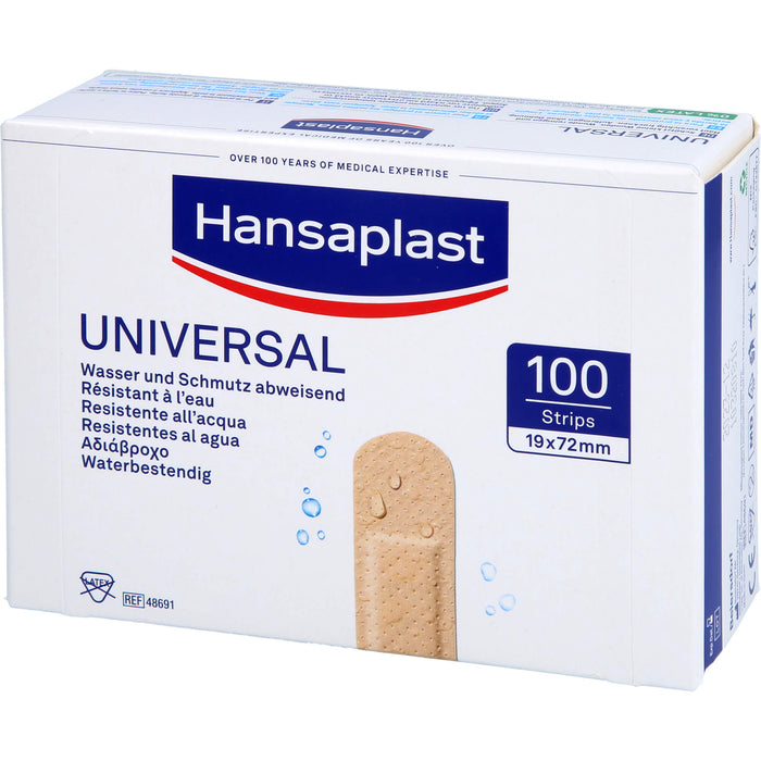 Hansaplast Universal Pflaster Strips Wasser und Schmutz abweisend, 100 St. Pflaster