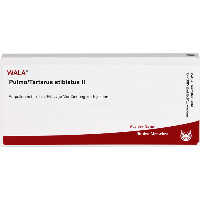 WALA Pulmo/Tartarus stibiatus II flüssige Verdünnung, 10 pcs. Ampoules