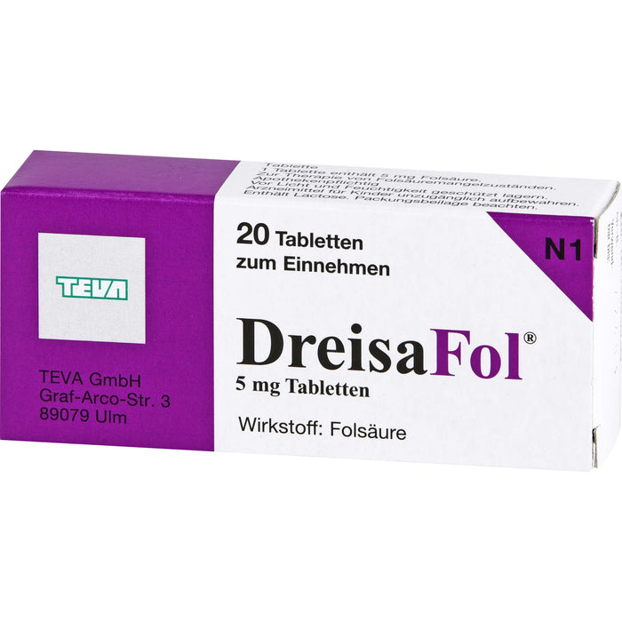 DreisaFol 5 mg Tabletten, 20 St TAB