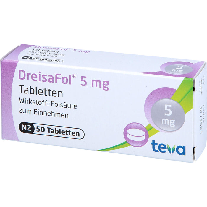 DreisaFol 5 mg Tabletten, 50 St TAB