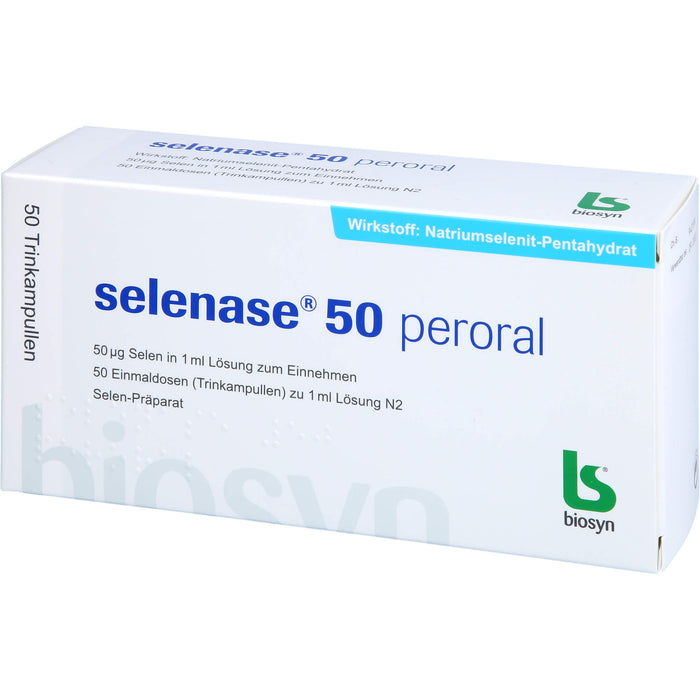 selenase 50 peroral Selen-Präparat Lösung zum Einnehmen, 50 pc Ampoules