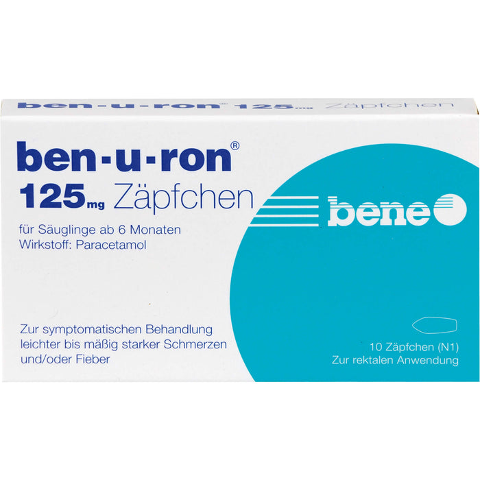 ben-u-ron 125 mg Zäpfchen, 10 pc Suppositoires