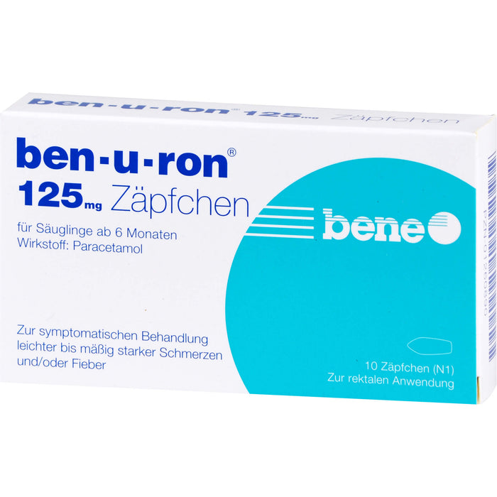 ben-u-ron 125 mg Zäpfchen, 10 St. Zäpfchen