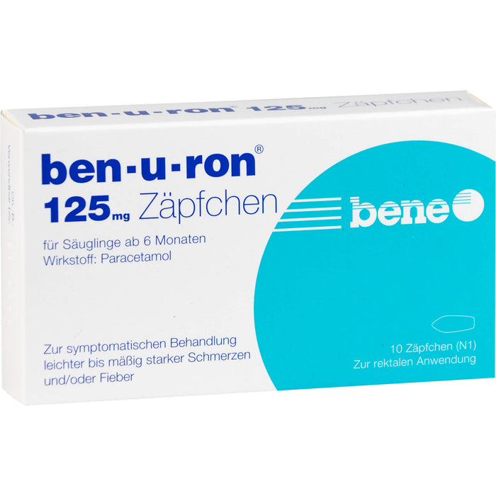 ben-u-ron 125 mg Zäpfchen, 10 pc Suppositoires