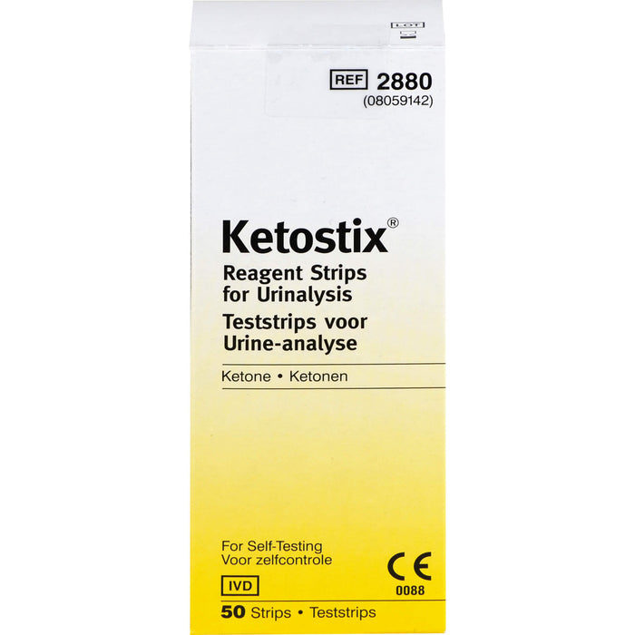 Ketostix Keton-Teststreifen zur Harnanalyse, 50 pc Bandelettes réactives