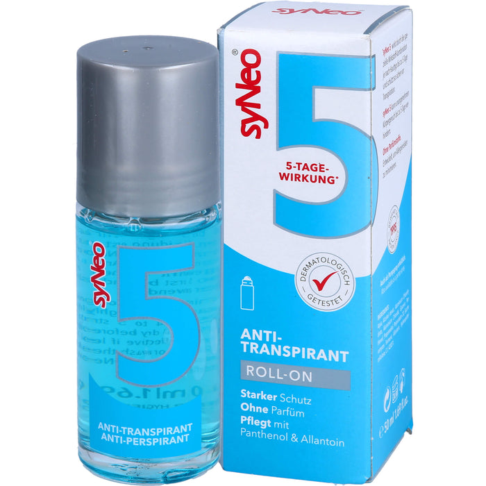 syNeo 5 Roll-on Antitranspirant mit 5-Tage-Wirkung, 50 ml Solution