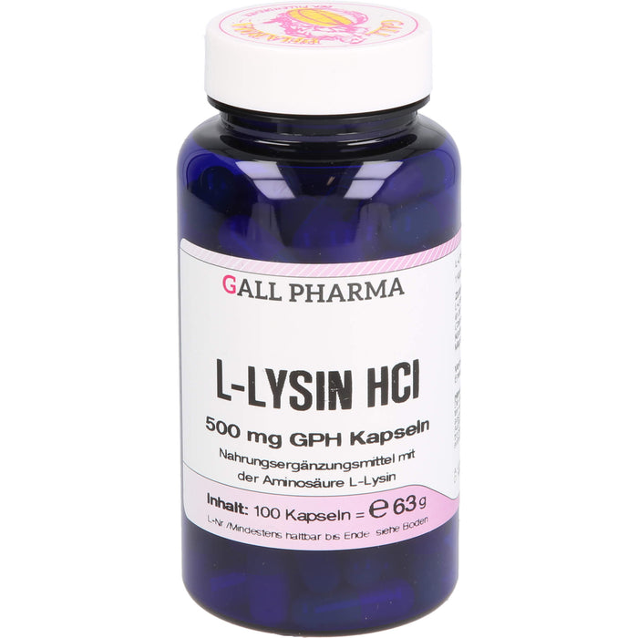 GALL PHARMA L-Lysin HCl 500 mg GPH Kapseln, 100 pcs. Capsules