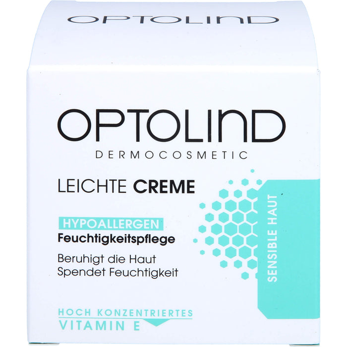 Optolind leichte Creme Feuchtigkeitscreme hypoallergen beruhigt die Haut und spendet Feuchtigkeit, 50 ml Crème