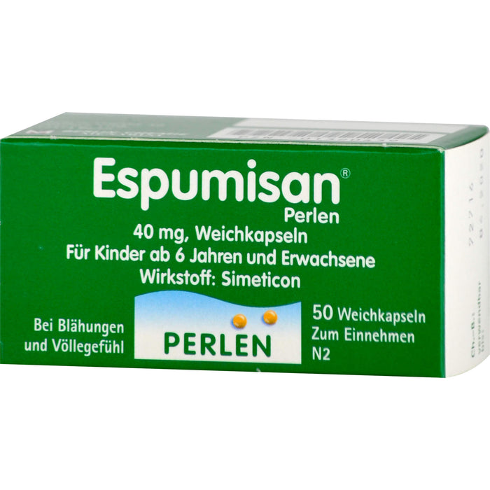 Espumisan Perlen Weichkapseln bei Blähungen und Völlegefühl, 50 pc Capsules