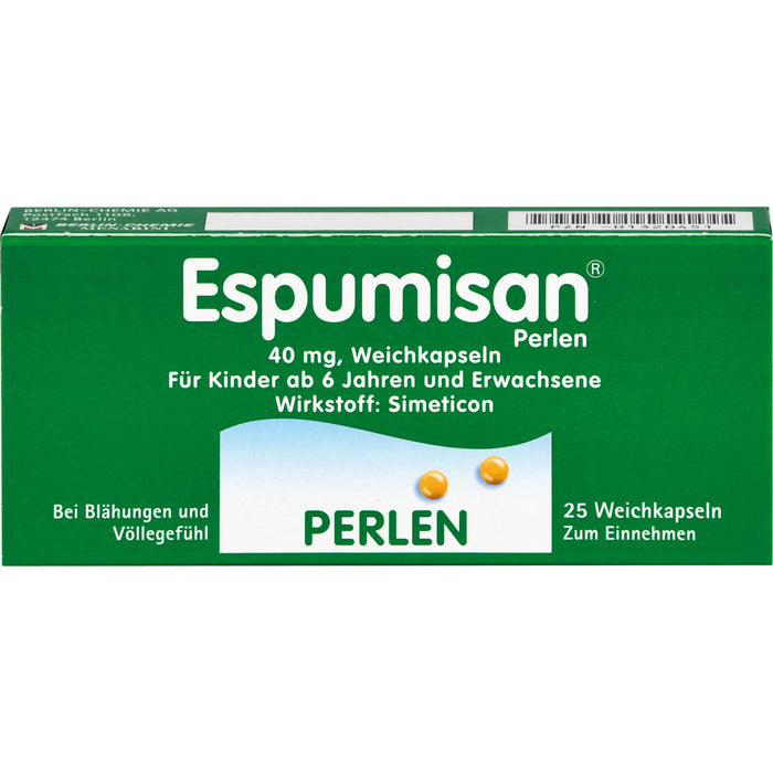 Espumisan Perlen, 40 mg, Weichkapseln, 25 St WKA