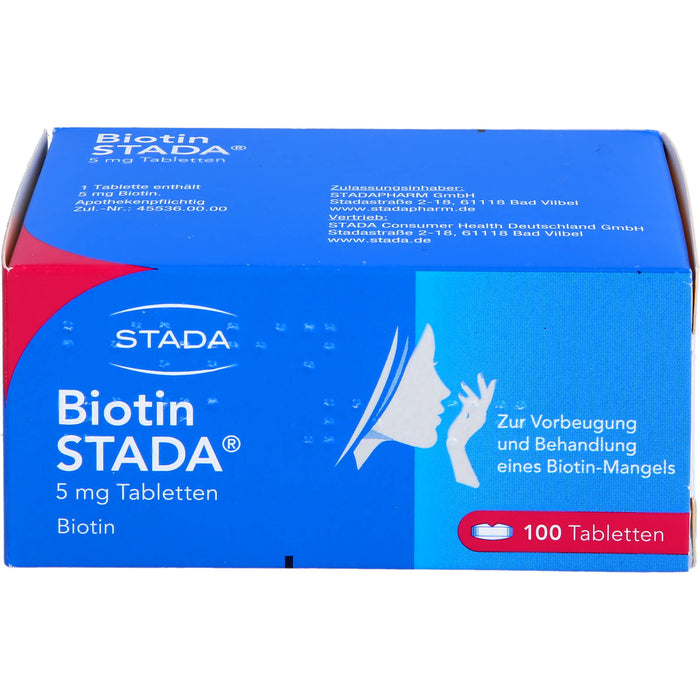 Biotin STADA 5 mg Tabletten, 100 pc Tablettes