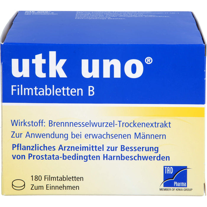 utk uno Filmtabletten zur Besserung von Prostata-bedingten Harnbeschwerden, 180 pcs. Tablets